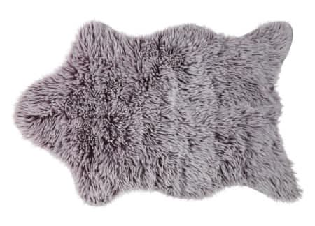 Pink Faux Fur Accent Rug 2ft x 3ft