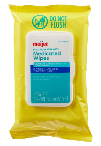 Meijer Hemorroidal Medicated Wipes
