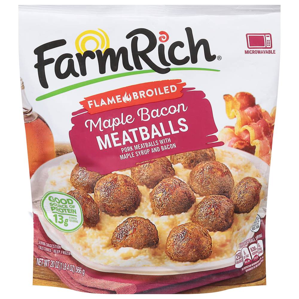 Farm Rich Flame Broiled Maple Bacon Meatballs Delivery Near Me Order