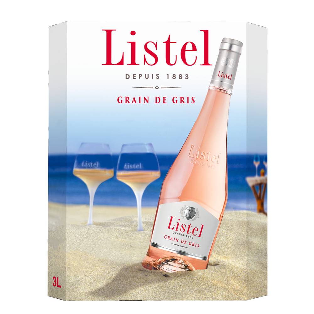 Listel - Vin rosé Languedoc Roussillon cinsault IGP grain de gris domestique (3 L)