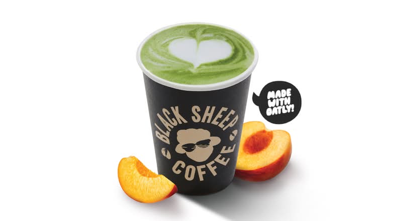 Peaches & Cream Matcha Latte