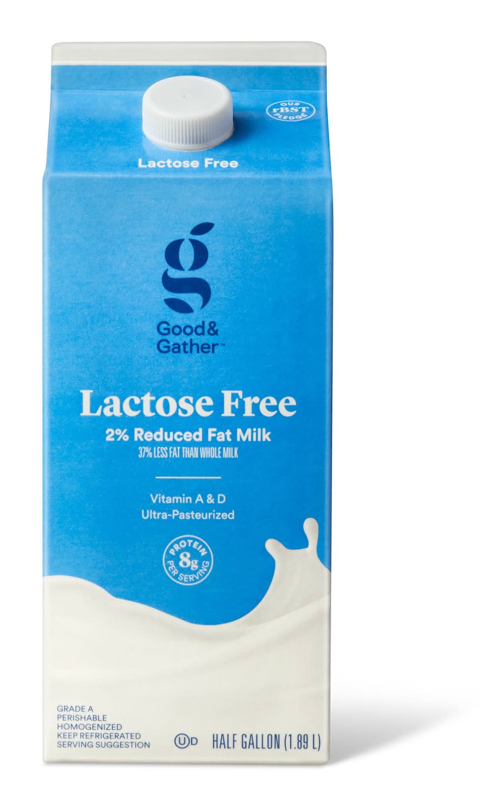 Good & Gather Lactose Free 2% Reduced Fat Milk (0.5 gal)