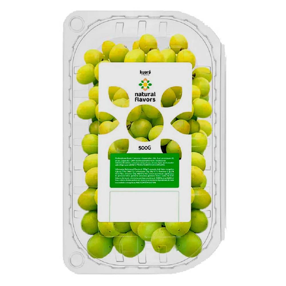 Natural flavors uva verde sem semente (500g)