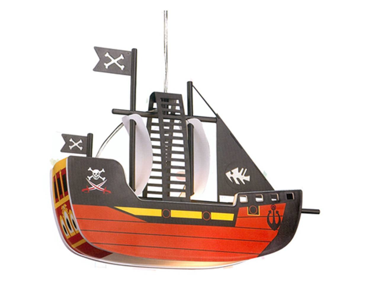 Tempora lámpara colgante infantil barco pirata (1 u)