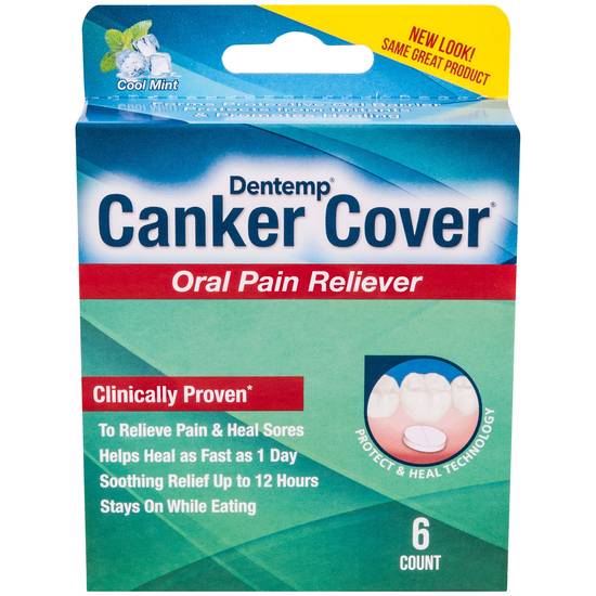 Dentemp Canker Cover, Oral Pain Reliever, 6 CT
