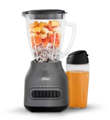 Oster Easy-To-Clean Blender With Dishwasher-Safe Glass Jar 700 Watt, Black (2 ct)