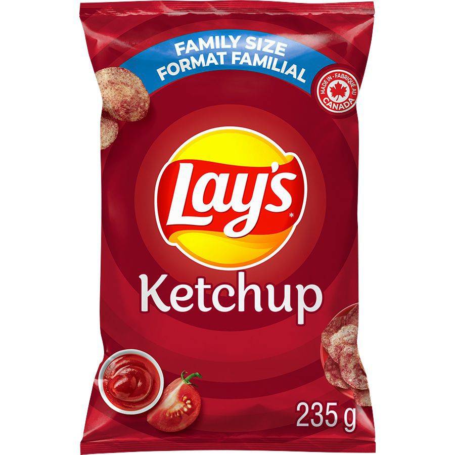 Lay's croustilles ketchup (255gm) - lay's ketchup potato chips (255g)