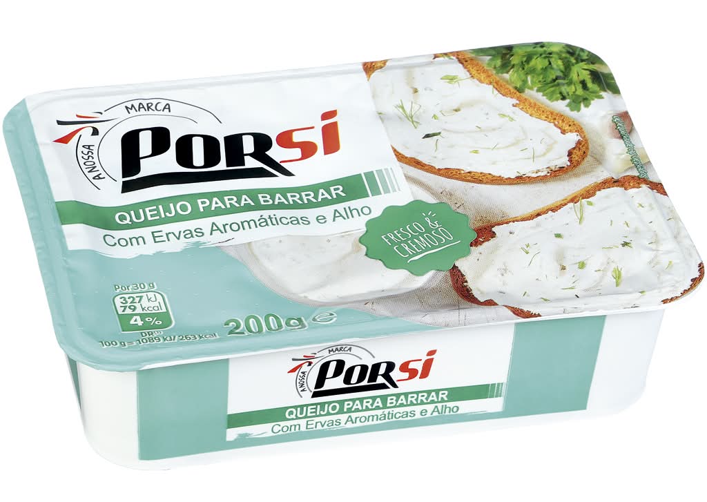 PorSi - Queijo para barrar alho/ervas, 200 g