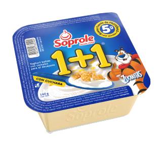 Soprole · Yoghurt 1+1 con zucaritas (140 g)