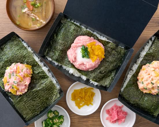 ねぎとろサーモン海苔弁 磯雲 戸越