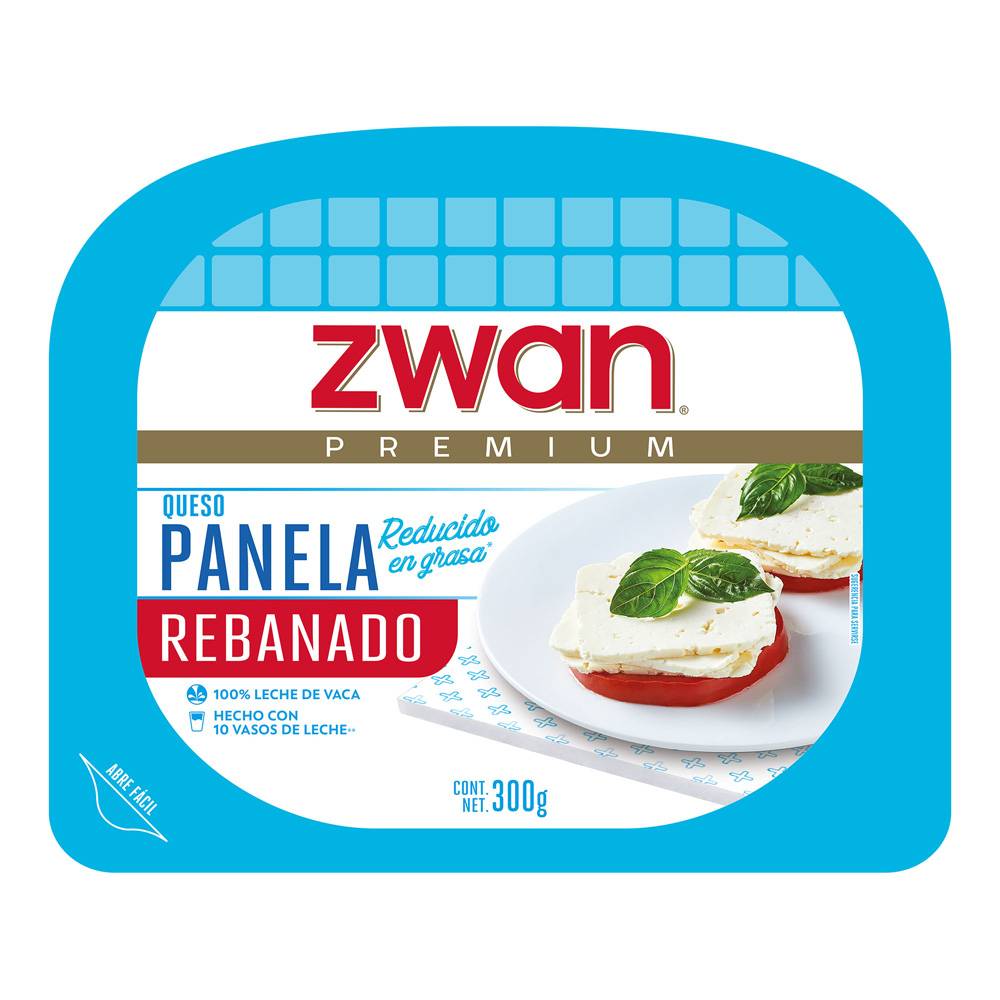 Zwan queso panela rebanado reducido en grasa