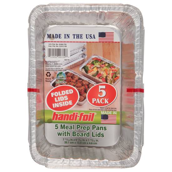 Handi-Foil Meal Prep Pans With Board Lids (5 ct)