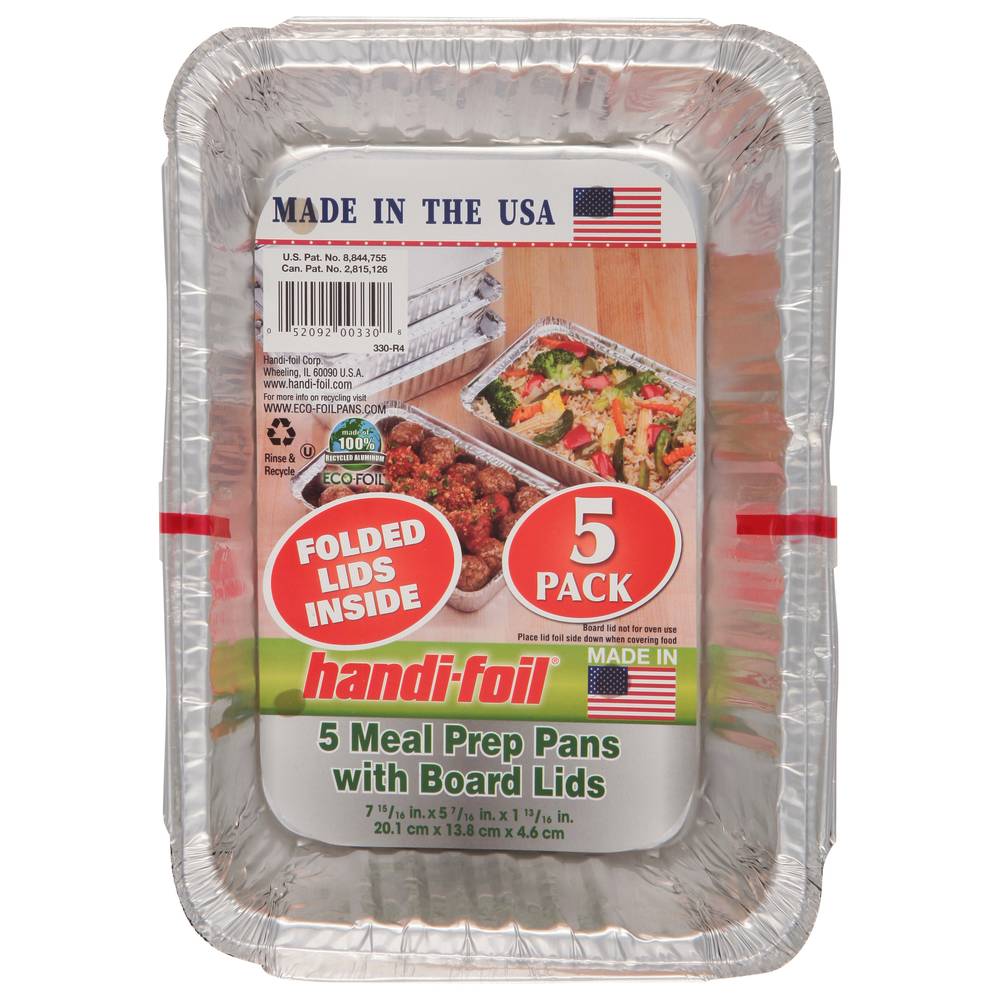 Handi-Foil Meal Prep Pans With Board Lids