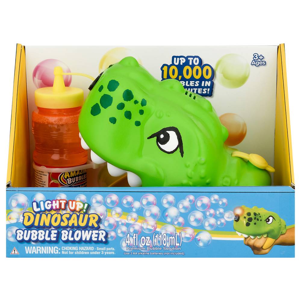 Amazing Bubbles Dinosaur Light Up Bubble Blower