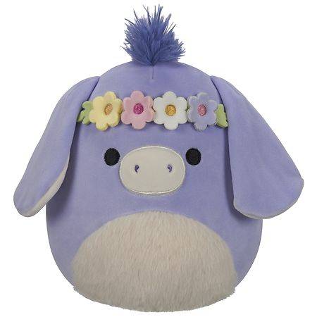 Squishmallows Donkey With Floral Headband (s/purple)