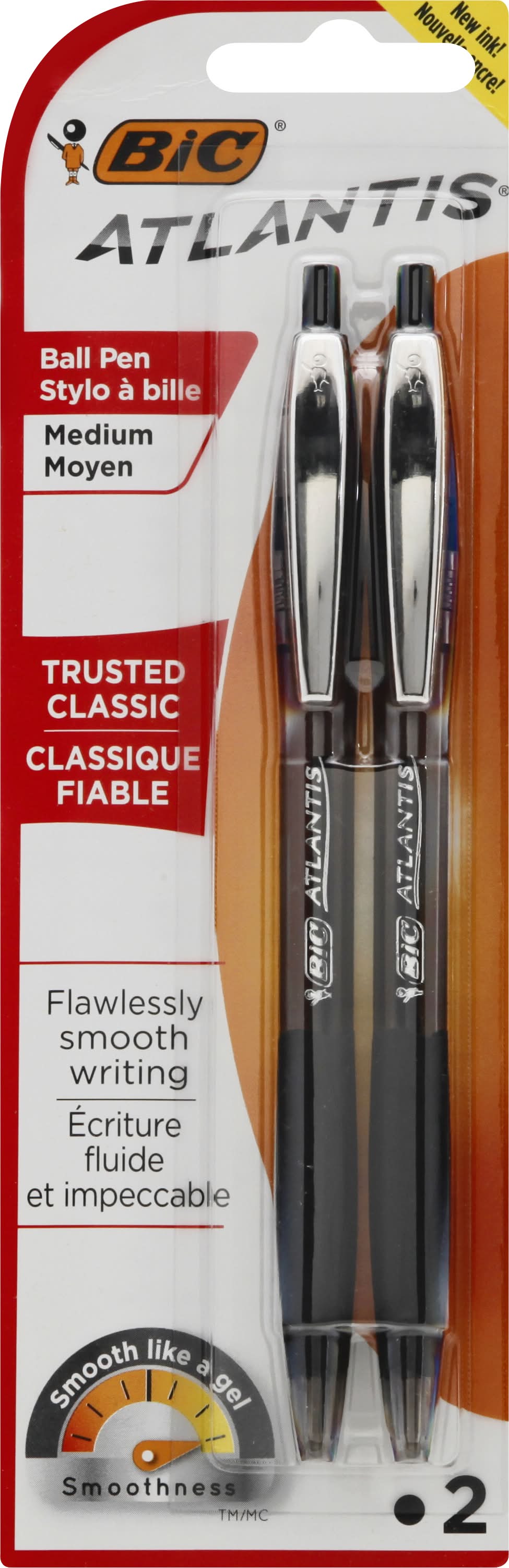 BiC Atlantis Medium Trusted Classic Black Ball (1.6 oz)