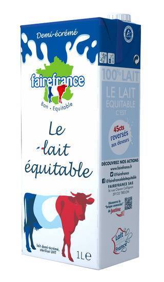 Fairefrance - Lait demi-écrémé stérilisé uht (1 L)