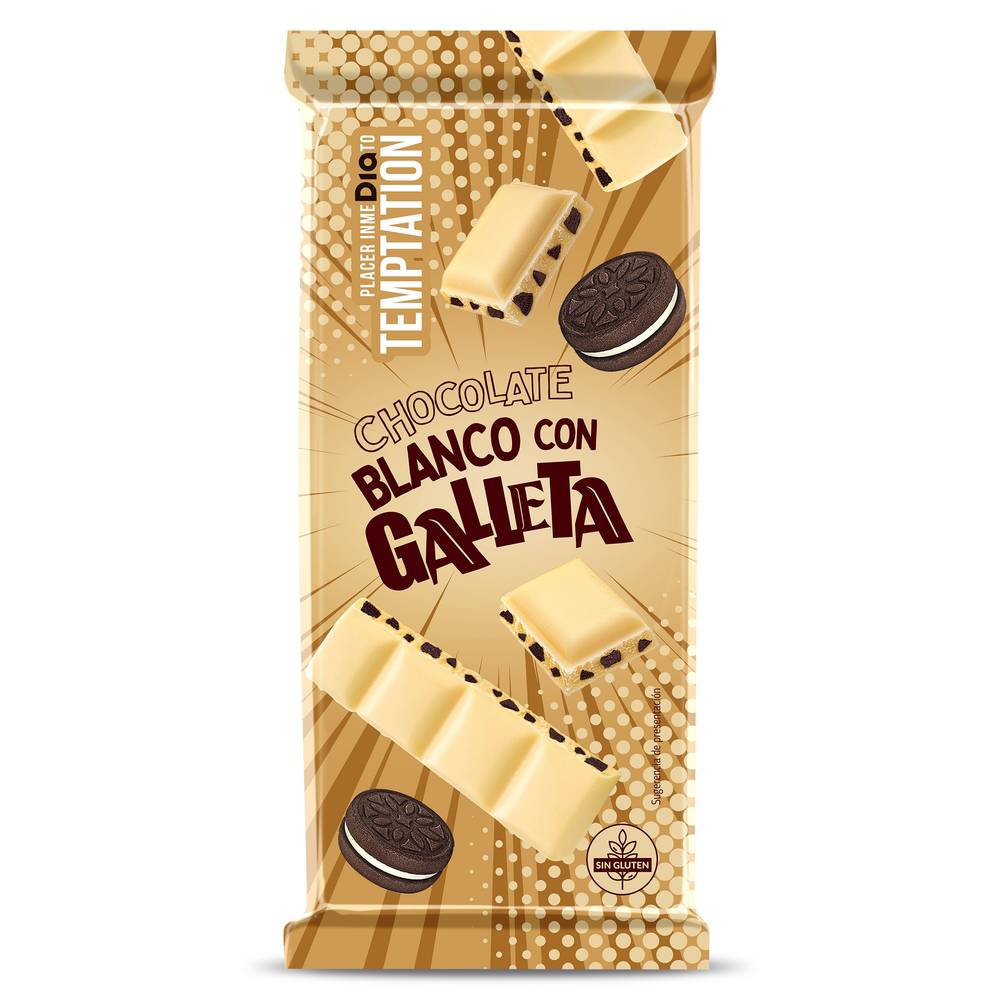 Chocolate Blanco Con Galleta Temptation De Dia 100 G