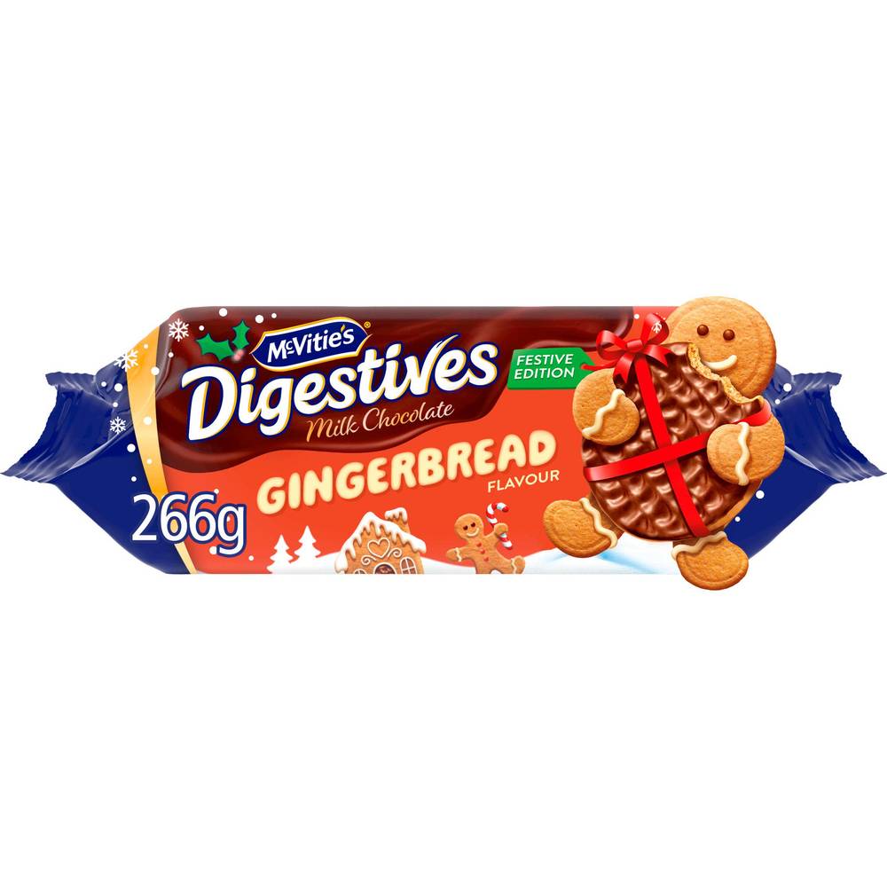 McVitie's Gingerbread Flavour Milk Chocolate Digestive Biscuits 266g