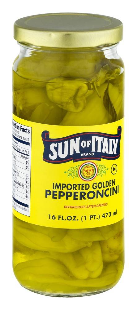 Sun Of Italy Imported Golden Pepperoncini (16 fl oz)