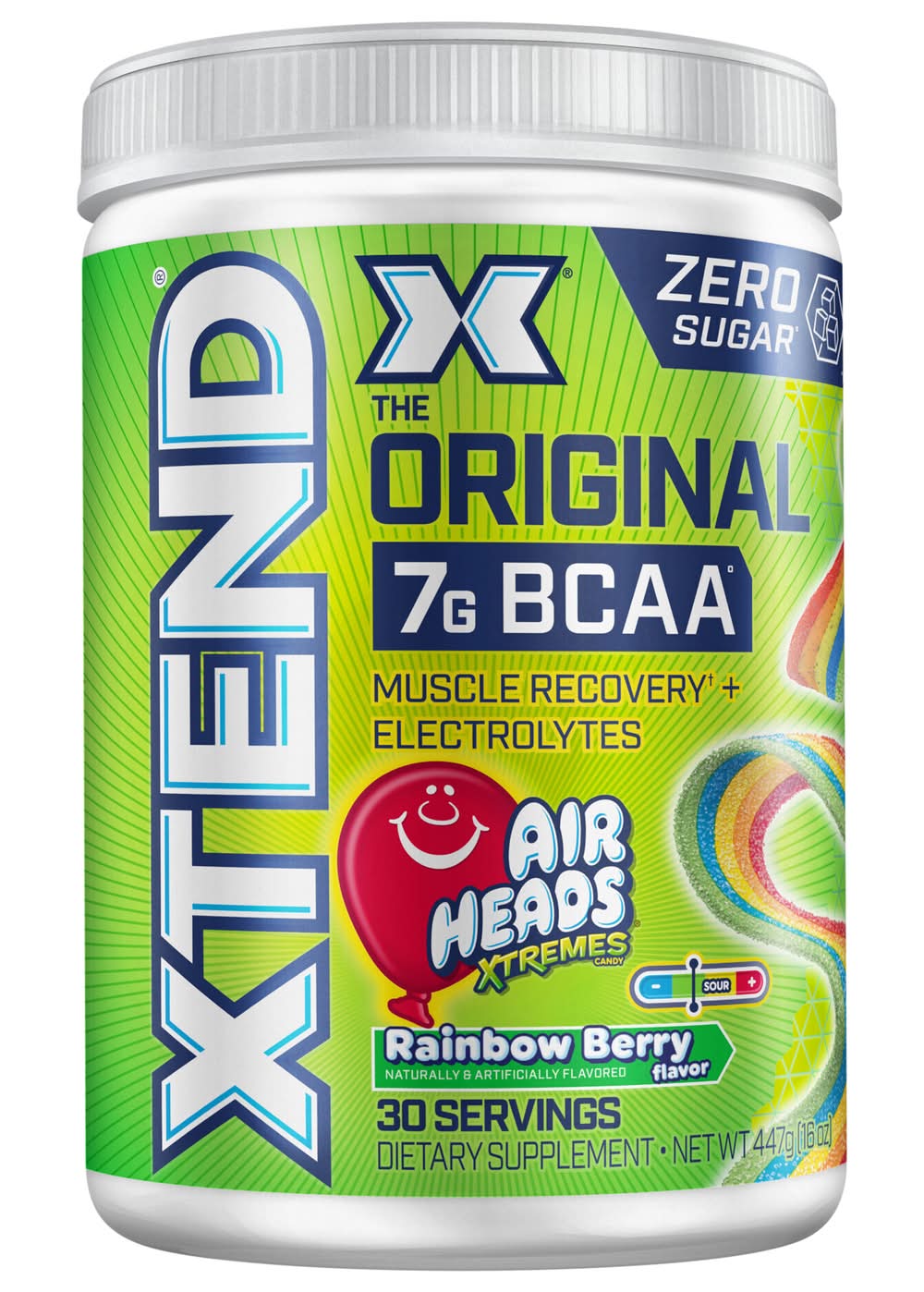 XTEND X Zero Sugar Muscle Recovery + Electrolyte, Rainbow Berry (16 oz)