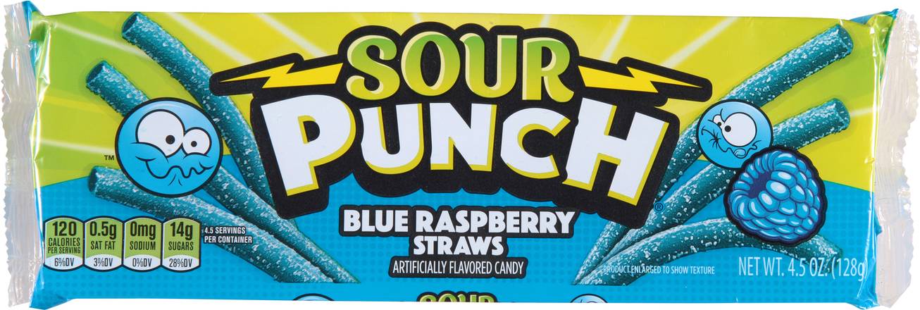 Sour Power Straws - Blue Raspberry