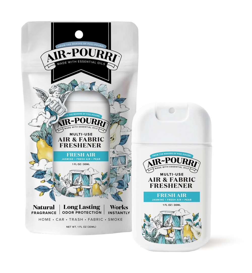 Air-Pourri Multi-Use Air & Fabric Freshner, Long Lasting Odor Protection, Jasmine & Pear Scent- 1 Oz (Size: 1 Fl Oz)
