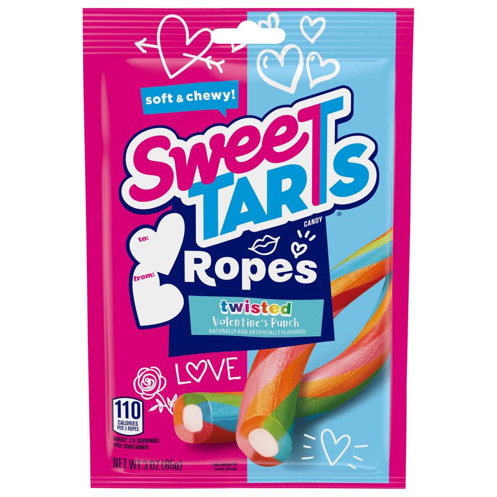 SweeTARTS Twisted Rainbow Ropes Valentine?S Day Candy (3.1 oz)