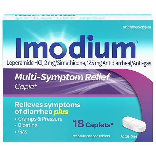 Imodium Multi-Symptom Relief Anti-Diarrheal Medicine Caplets - 18.0 ea