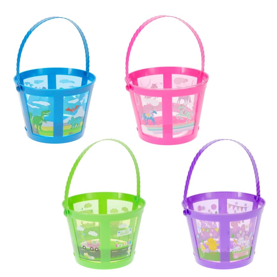 Easter Mesh Panel Baskets, 7x7x5 in.