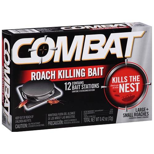 Combat Roach Killing Bait Stations for Small and Large Roaches - 12.0 ea