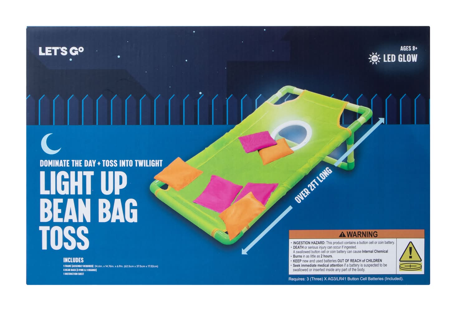 Let's Go Light Up Bean Bag Toss, Green