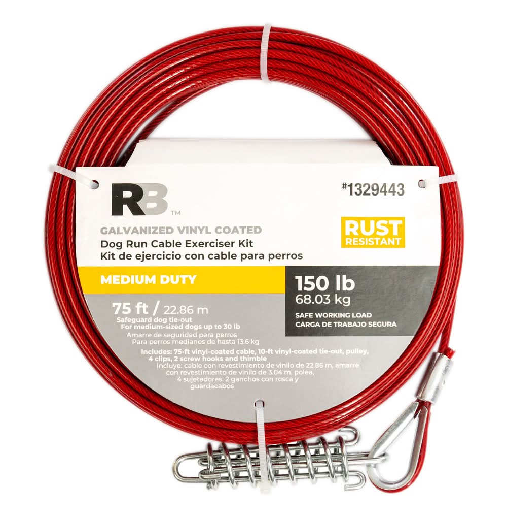 ReliaBilt 75.0-ft x 3/16-in Weldless Galvanized-red vinyl coated Steel Cable (By-the-Roll)