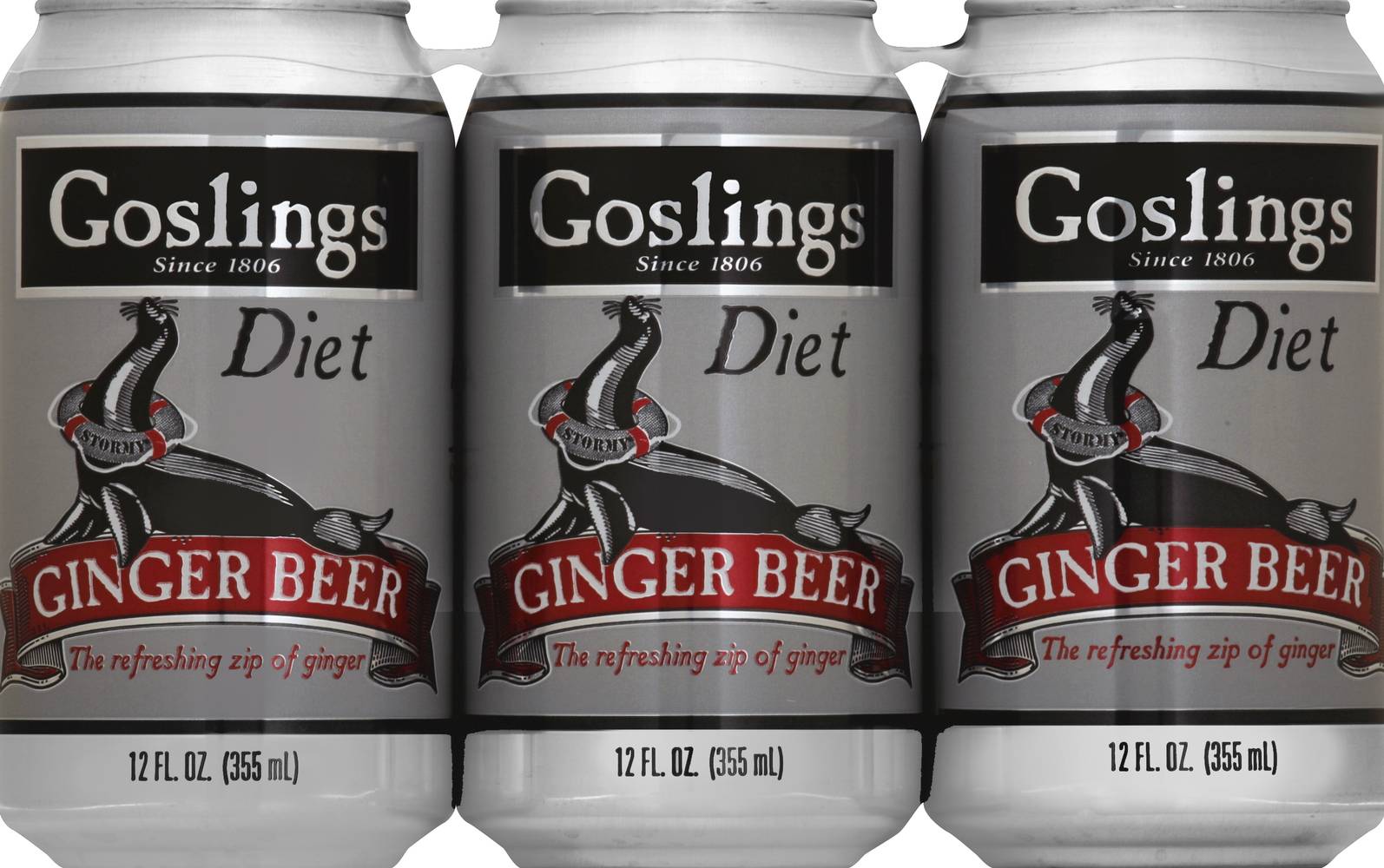 Goslings Diet Ginger Beer (6 x 12 fl oz)