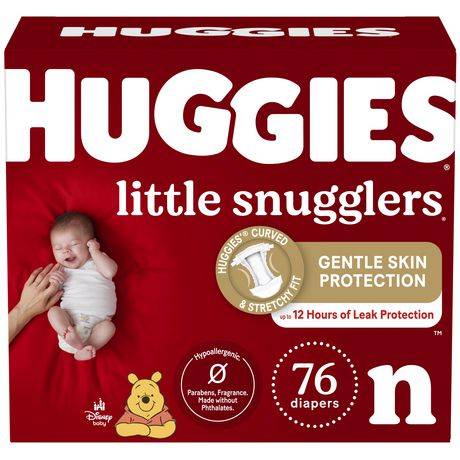 Huggies Little Snugglers Baby Diapers, Newborn (76 ct)