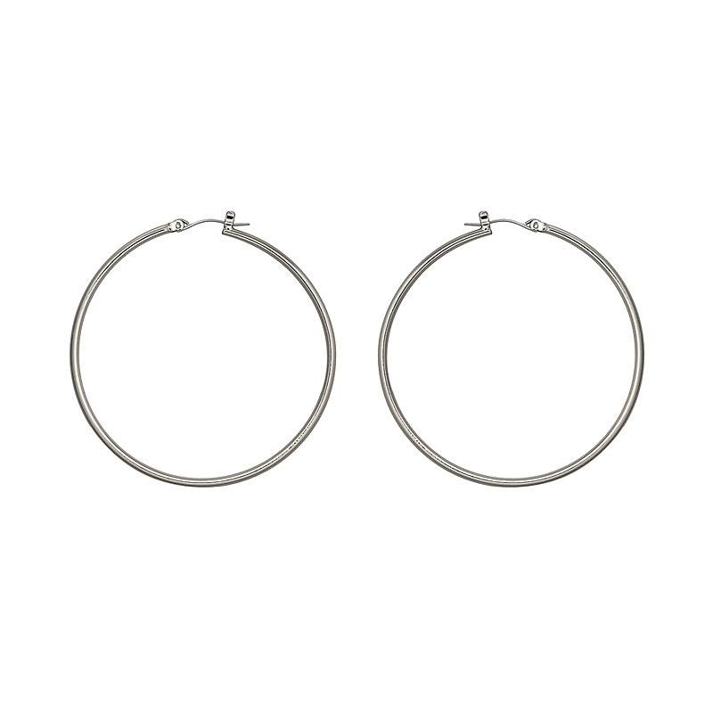 Nine West Large Basic Hoop Earrings