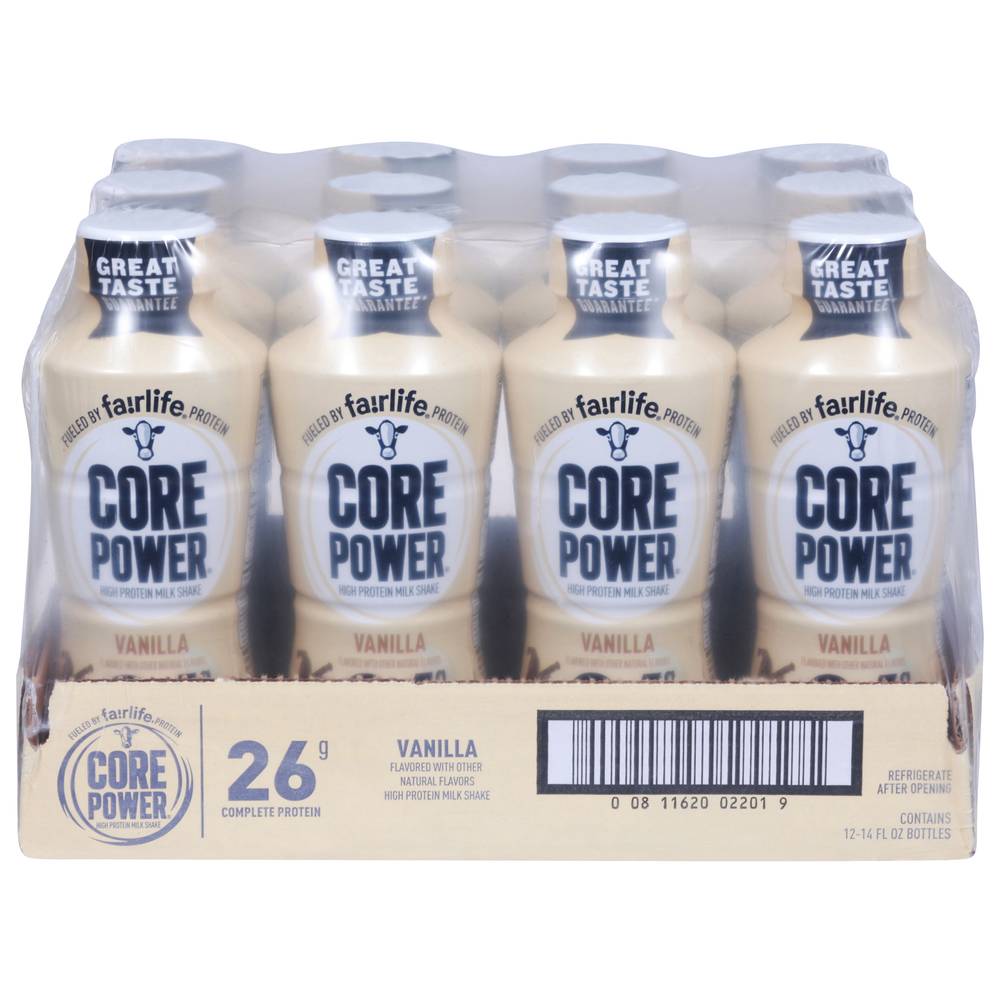 Core Power Vanilla High Protein Milk Shake (12 x 14 fl oz)