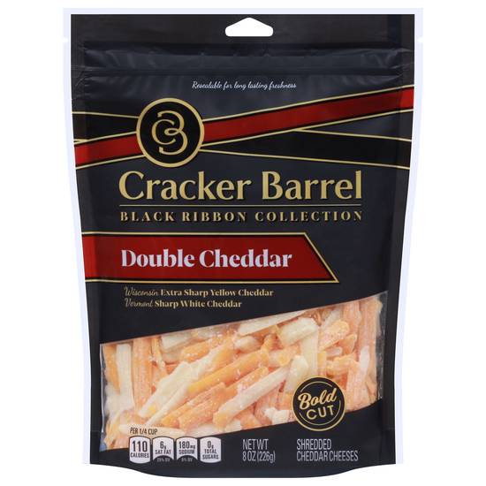 Cracker Barrel Double Cheddar Shredded Cheese