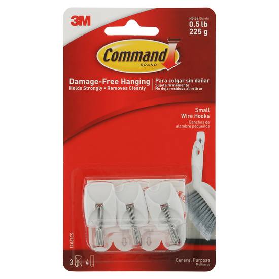 Command Small Hanging Wire Hooks (3 ct)