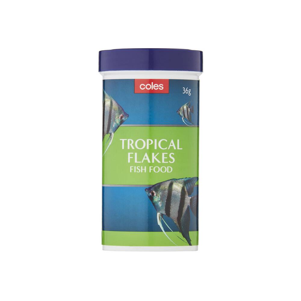 Coles Tropical Fish Food Flakes 36g