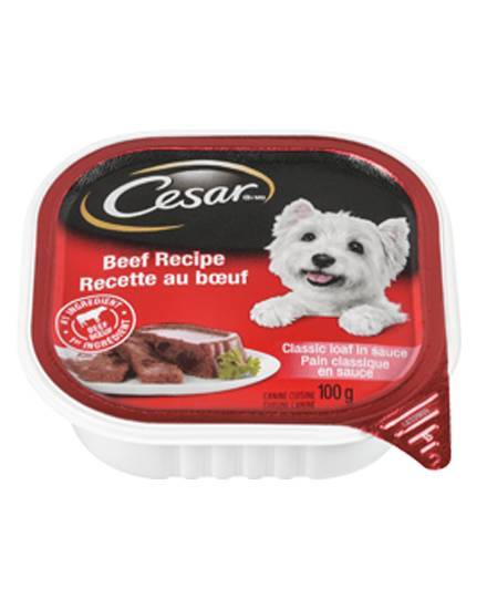 César nour.chien repas boeuf 100g