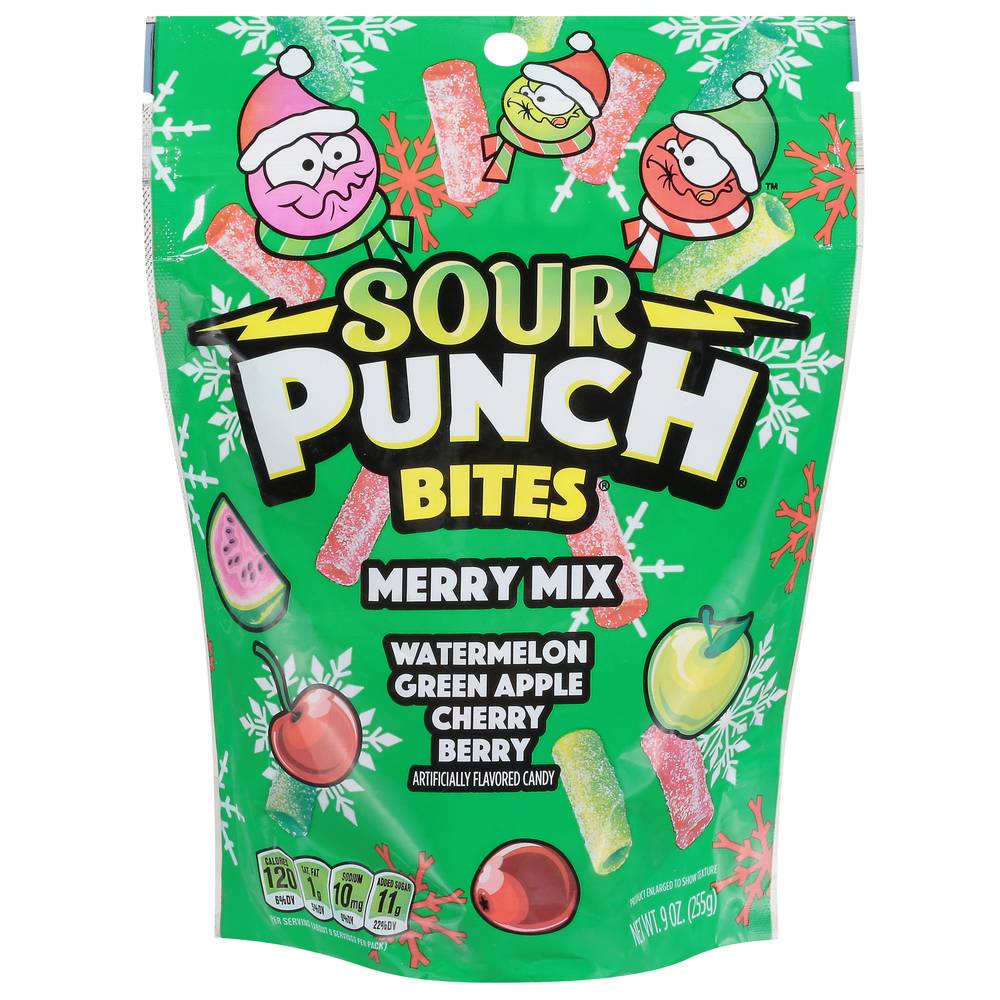 Sour Punch Merry Mix Candy Bites, Assorted (9 oz)