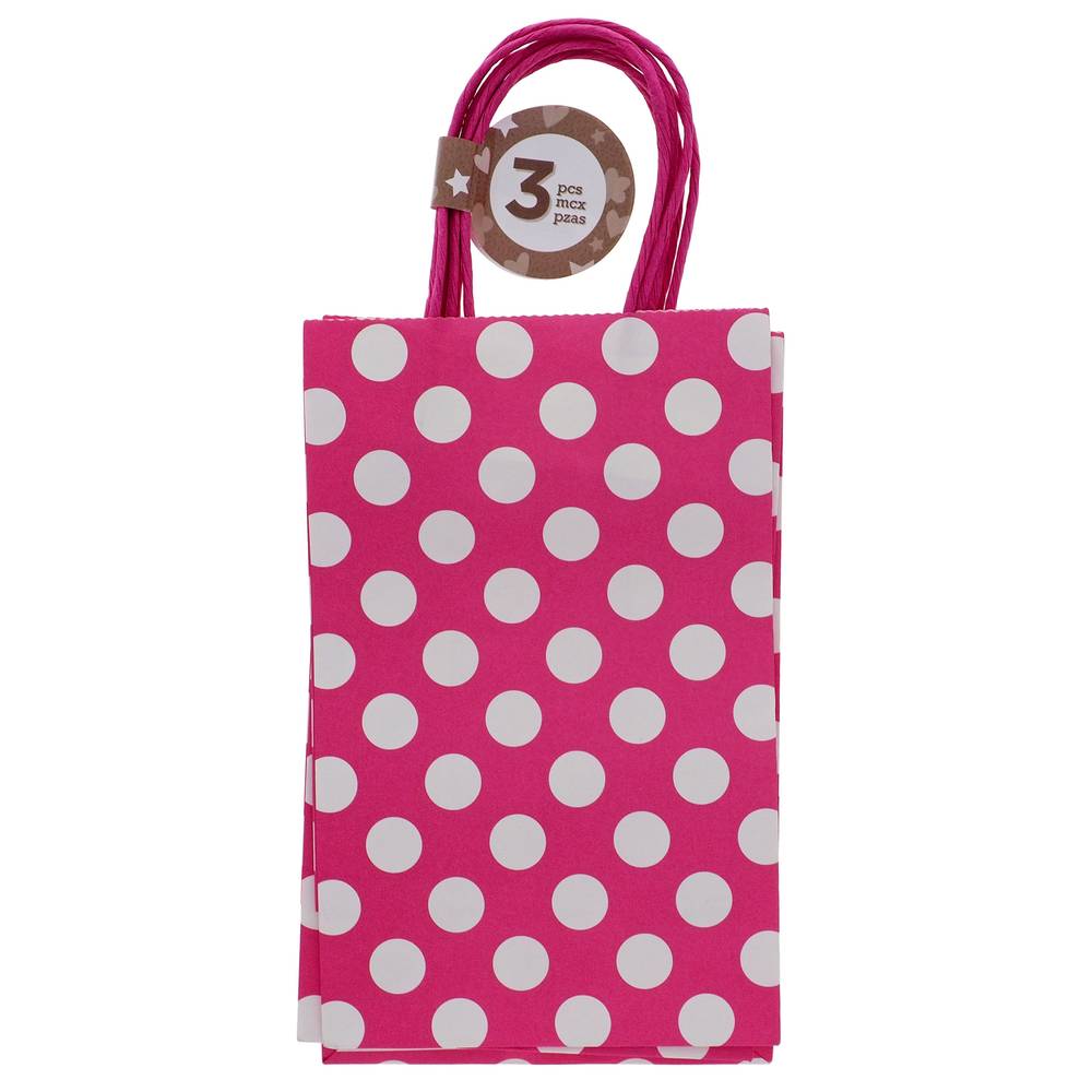 Gift Bags With Matching Handles, 3pc