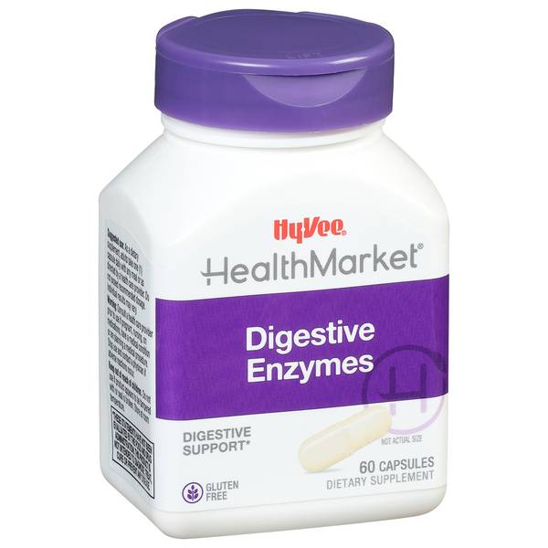 Hy-Vee Healthmarket All Natural Digestive Enzymes 220Mg Capsules