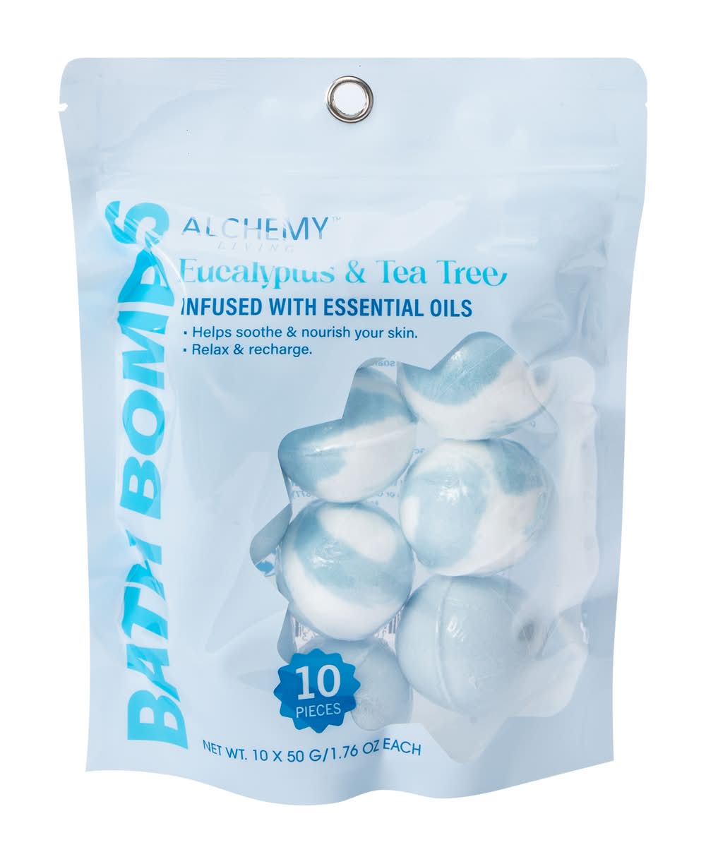 Bath Bombs Eucalyptus & Tea Tree 10-Pieces 1.76oz