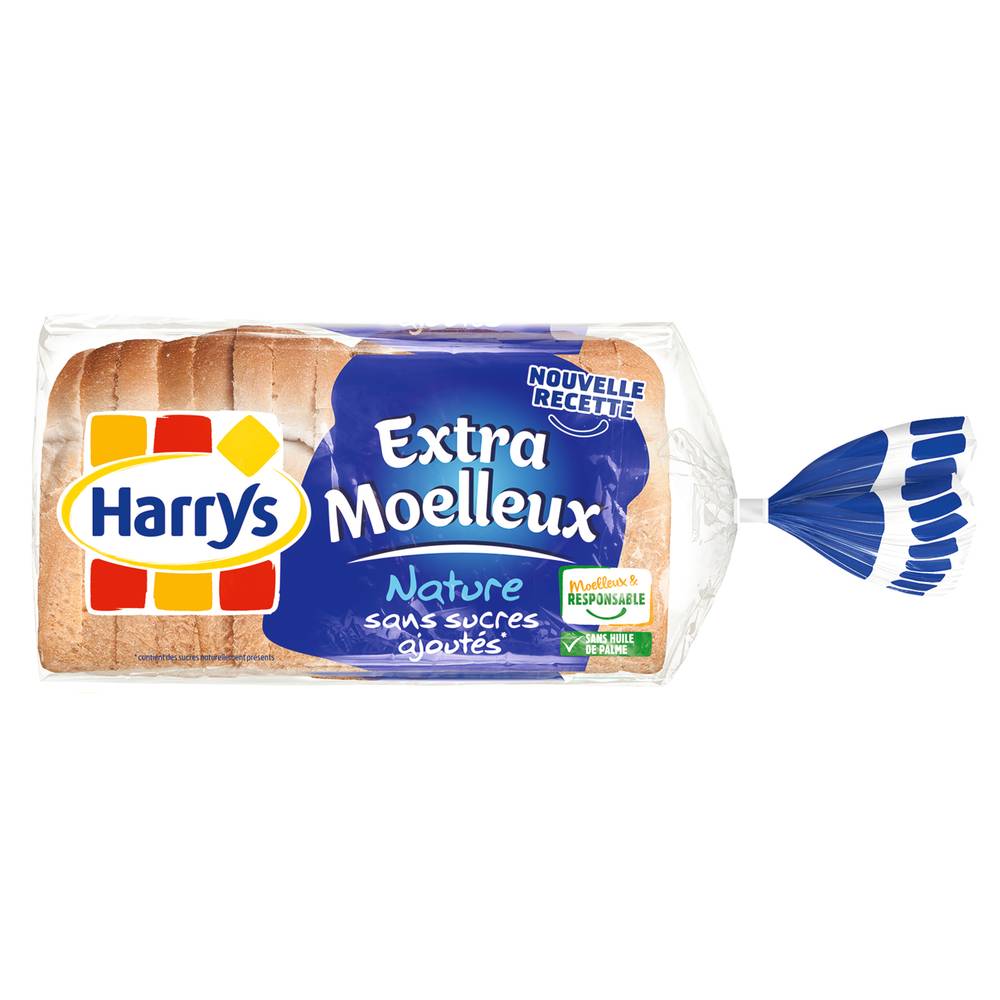 Harrys - Pain de mie nature extra-moelleux sans sucres ajoutés