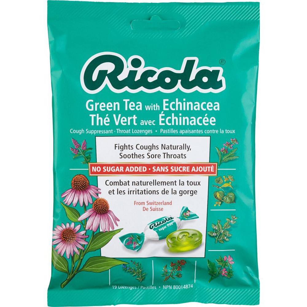 Ricola Throat Drops, Green Tea With Echinacea (75 g)