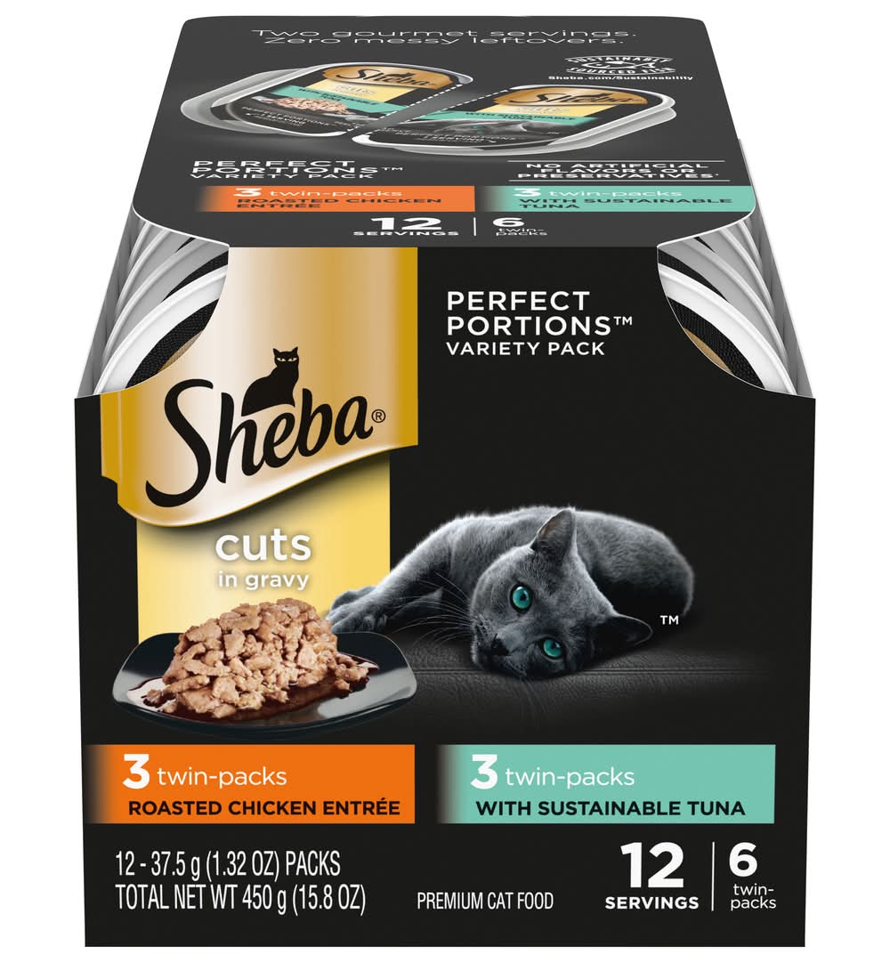 Sheba Perfect Portions Roasted Chicken Entree/With Sustainable Tuna (15.8 oz)
