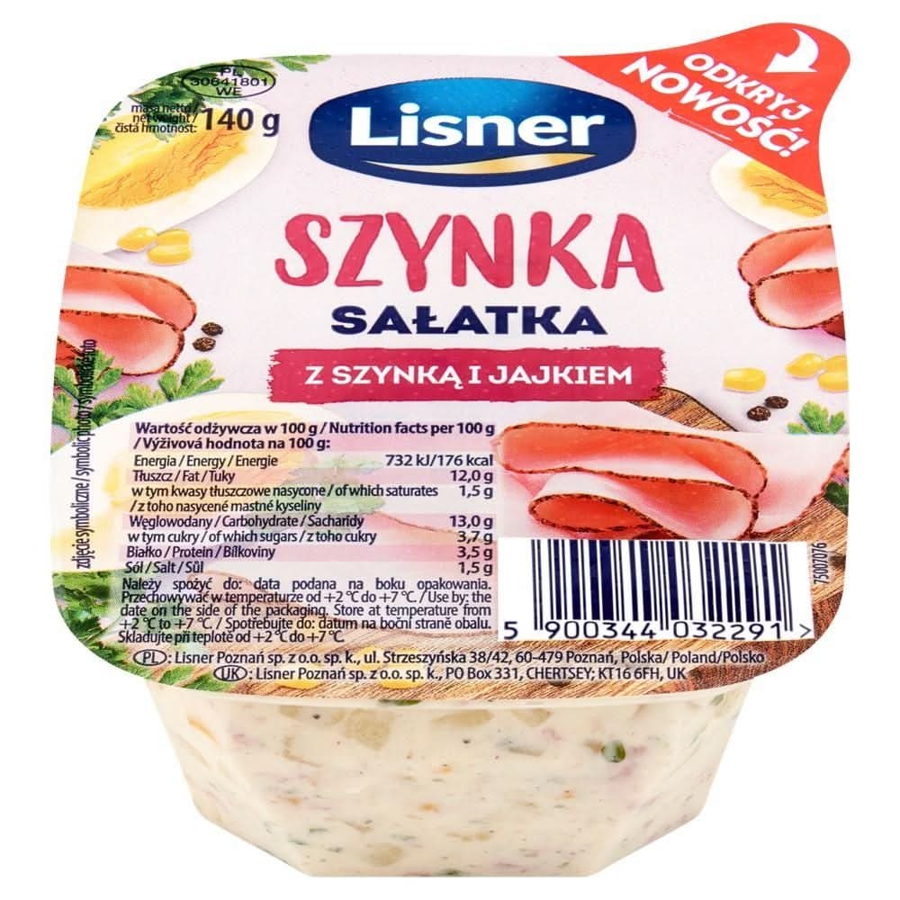 Lisner Sałatka z szynką i jajkiem 140 g