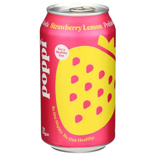 Poppi Strawberry Lemon Prebiotic Soda